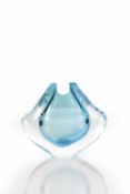 Nikki Williams (British, Contemporary) at Kinki glass blue and clear glass vase, signed to the