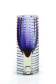 Fifth Avenue Crystal 'Saturn' pattern vase, dual cased, unsigned 20cm high
