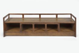 Mid 20th Century yew wood and beech desk gallery top 91cm x 29cm x 19.5cm