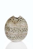 Alan Wallwork (1931-2019) pebble vase, incised initials to the base 13cm high