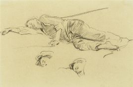 French 20th Century School 'Untitled' pencil sketch, unsigned 15cm x 22.5cm