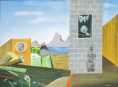 Conroy Maddox (1912-2005) 'The Fixation of Ruins', oil on canvas, 1993 signed and dated (lower