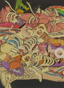 Louis Hellman (b. 1936) 'Bweebida Bwobbida' collage on board, signed and dated '98 lower right