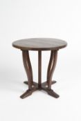 Cotswold School table, circa 1920, oak 48cm x 46cm