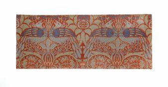 William Morris (1834-1896) for Morris & Co 'Peacock and Dragon' woven woollen panel, circa 1900, red