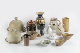Collection of studio pottery and ceramics to include: Tim Andrews dish and a jug by the same potter,