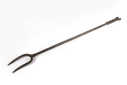 Attributed to Bill Thornton and Charlie Downer Cotswold School, wrought iron toasting fork 78cm