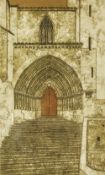 Valerie Thornton (1931-1991) 'San Pedro de la Rua' limited edition etching and aquatint, signed in