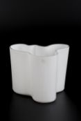 Alvar Aalto (1898-1976) for Iittala 'Savoy' vase model no. 3030, white and clear glass, etched '