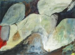Valerie Davide (b.1938) 'Reclining nude' unsigned 57cm x 81cm