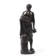 Continental bronze figure of a Roman 19th Century, holding a document in one hand, the other resting - Image 2 of 3