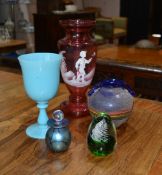 Collection of glassware to include: