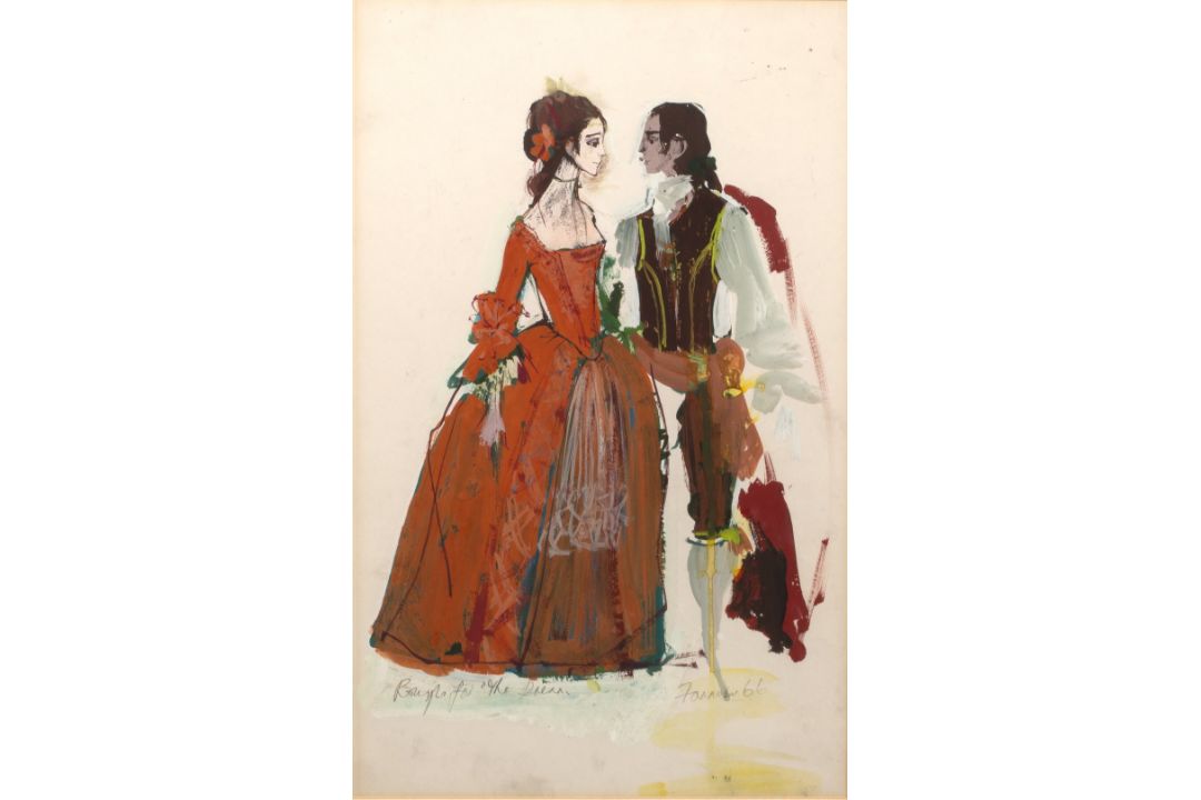 Lorenzo Ghiglia (b. 1936) costume design for 'Dido And Aeneas', dated 1966, framed glazed, - Image 1 of 4