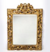 Florentine style gilt framed mirror 19th Century, mirror plate replaced, 48cm x 65cm approx overall
