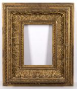 19th Century gilt painted picture frame with leaf moulded decoration, 59cm x 69cm