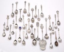 Two Scottish Provincial silver teaspoons by Robert Lindsay of Oban, Iona cross finial example
