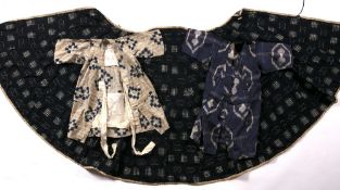 Children's summer kimonos Japanese, late 19th/20th Century one with white decorations on indigo