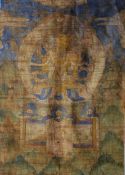 Thangka of Tatagata Vajrasattva Sino-Tibetan, 17th/18th Century white in colour, with one face and