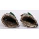 Pair of porcelain models of green glazed parrots Chinese, 19th Century Kangxi-style with black eyes, - Image 5 of 5