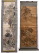 Three hanging scroll paintings Chinese