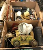 A vintage Marx Toys lithographed tin plate clockwork tank 