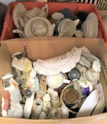 Four boxes of assorted china wares, etc, to include Royal Worcester 