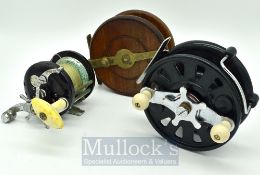 Collection of various reels (3) – Paraply Star Drag 4.5” Bakelite reel in makers original box (box