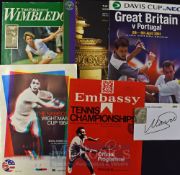 1996 British Tennis LTA Signed Poster – signed by Tim Henman, Greg Rusedski, Sam Smith and Clare