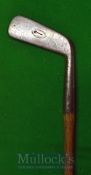 Unusually Marked DW Auchterlonie of St Andrews c.1895 straight Blade Putter with unusual oval mark