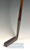 Very shallow narrow rectangular metal head Putter with oval hosel showing the Winton Diamond mark to