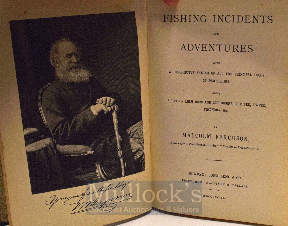 Ferguson Malcolm – Fishing Adventure 1893, 1st edition published Dundee, original green cloth - Image 2 of 2