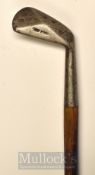 Diamond back Iron Head Sunday Golf Walking Stick with scored face lines and six crown cleek marks to