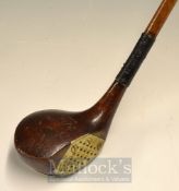 Silver Dint Driver: A dark stained beech wood with silver insert and full sole plate showing the