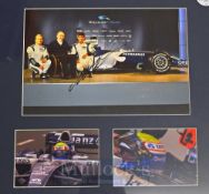 Williams F1 Team Photograph Montage – Three photographs Mark Webber in his car together with a
