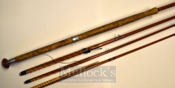 Sharpe Rod: J.S Sharpe Ltd Aberdeen Scottie brand 14ft 3pc spliced salmon fly rod c/w spare tip -