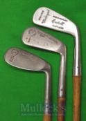 3x Rustless Irons to include a matching mashie and mashie niblick together with an Esdell Challenger