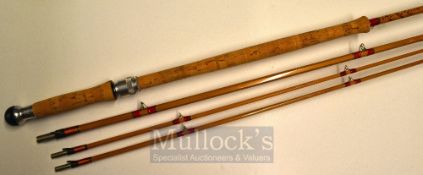 Hardy Rod: Fine Hardy “The Wye” 12’6” 3pc palakona fly rod c/w spare tip -ser. no J2938 - line wt