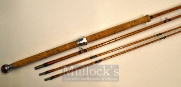 Hardy Rod: Fine Hardy “The Wye” 12ft 6in 3pc palakona salmon fly rod c/w spare tip ser. no