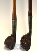 2x Interesting Early Niblicks includes a small rut niblick stamped St Andrews niblick also stamped