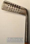 Jack White Civic Putter showing the Gibson Star Mark for Harrods of London, showing 24 drilled holes