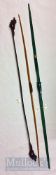 Selection of Bows –Three Longbows Slazenger missing one nock, Les Dunsdon Brantford ONT together