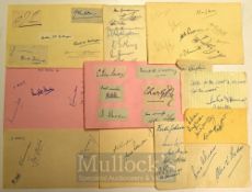 Large Selection of Cricket Autographs - To consist of D Compton, F Woolley, E G Hayes, F Holland,