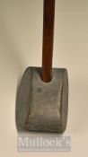 Most Unusual Double Faced Broad Alloy Centre Shafted Wood one side straight face for distance, the