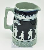 Copeland-Spode Small Pitcher/Jug with Golfing Illustration: Small pitcher. 13.5 cm (5.5