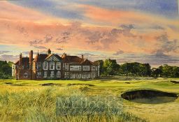 Reed, Kenneth FRSA “18TH GREEN - ROYAL LYTHAM AND ST ANNE’S GOLF CLUB” - watercolour signed by the