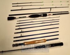 Partridge of Redditch Model 1650 graphite trout fly rod, 9’, 8 Piece, shrink wrapped cork handle,