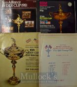 Collection of Ryder Cup Golf programmes and pairing sheets from the 1960s onwards (4) - 1963 E. Lake