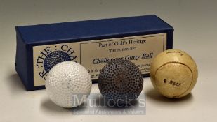 Pair of ‘The Challenger Gutty Ball’ Golf Balls to include a pair of 1997 gutty golf balls made in