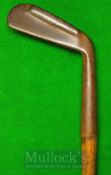 Winton Extended Sole mussel back Jigger complete with original hide grip with under listing