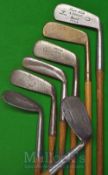 7x Assorted Golf Clubs to include a Walter Hagen signature niblick, ladies mashie niblick,